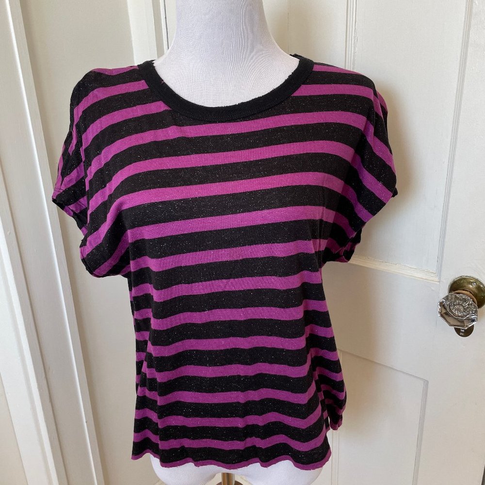 RtA cotton & cashmere striped knit top, size L